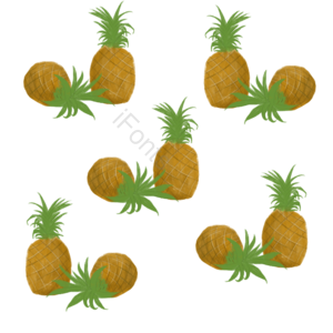 小暑 菠萝 手绘 png免抠素材 插画 水果