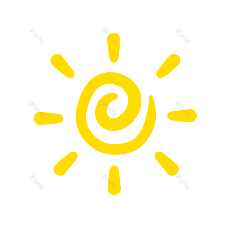 线条图片,卡通元素,夏天PNG,简约免抠素材