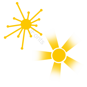 太阳 暖色 扁平