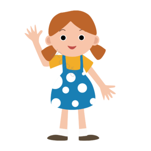 女孩 小女孩 人物 卡通女孩 手绘女孩 正面女孩 站立女孩 美女