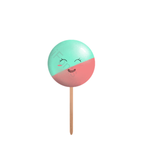 棒棒糖 甜 粉蓝 暖色 插画 png