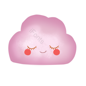 世界睡眠日装饰 卡通云朵   粉色云朵  卡通 