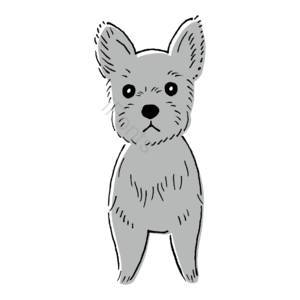 可爱 卡通 插图 狗 dog 犬 免扣 
