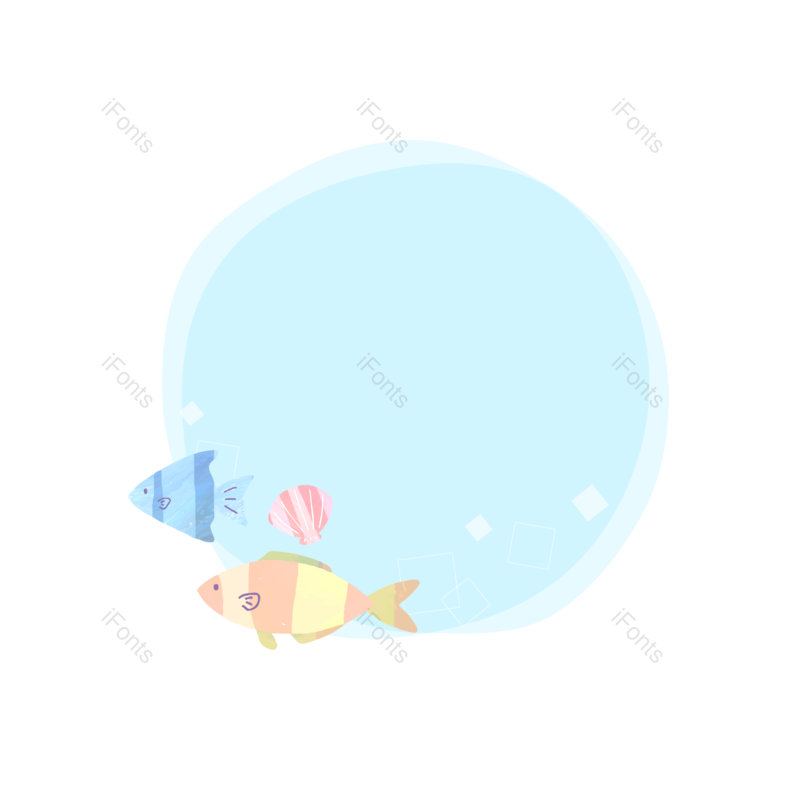 边框图片,标签元素,蓝色PNG,海洋免抠素材