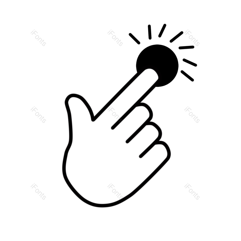 图标图片,手图标元素,点击图标PNG,手势免抠素材
