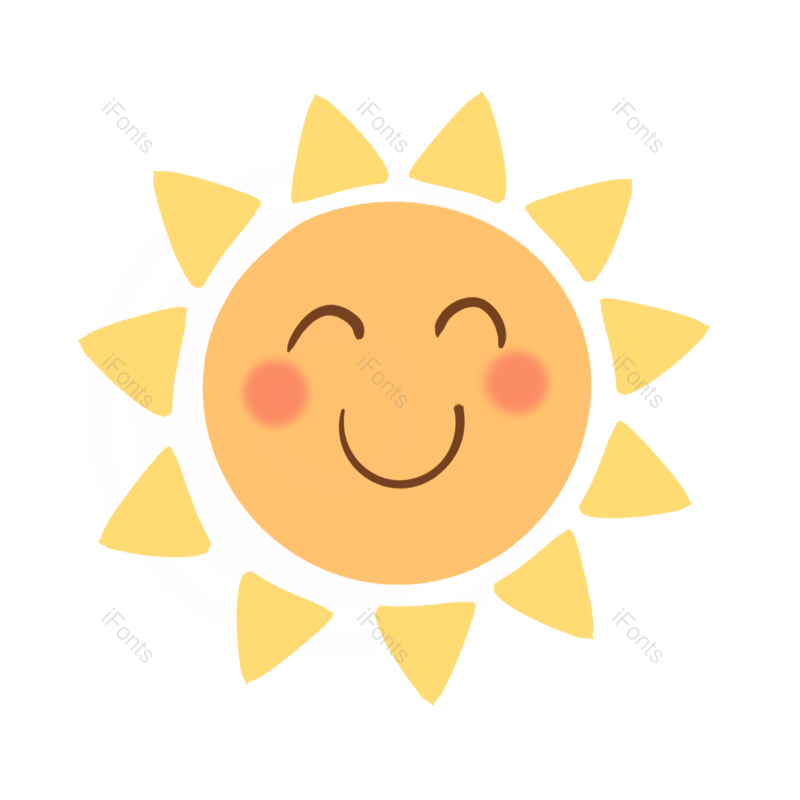 夏天图片,笑脸元素,太阳PNG,卡通太阳免抠素材