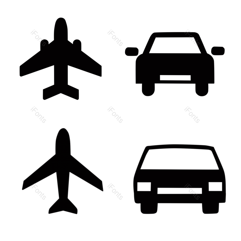 线条图片,图标元素,简笔画PNG,汽车免抠素材