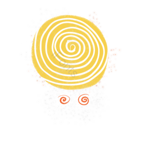 棒棒 糖 甜 插画 psd 橙色