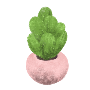 盆栽 绿植 插画 psd png 绿色