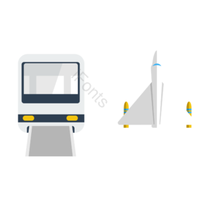 交通工具 高铁 飞机 速度 矢量元素 免抠 火车