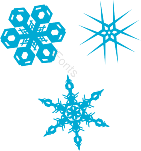蓝色 雪花 简图 效果图 素材 冬天