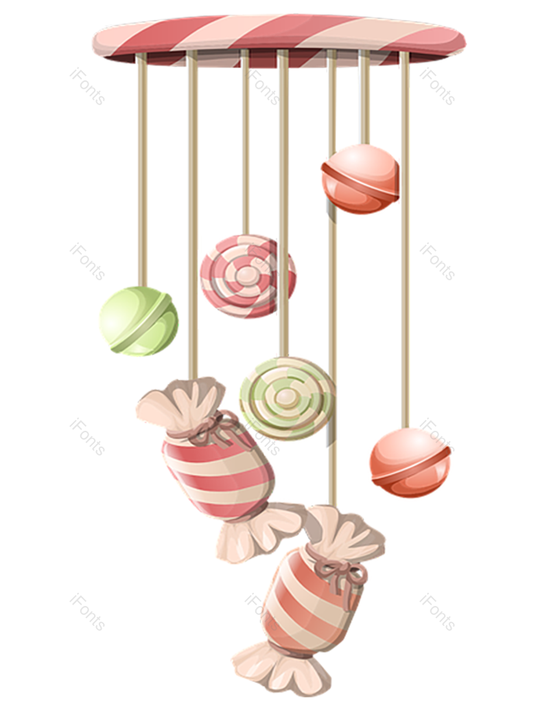 少女心图片,浪漫元素,糖果PNG,风铃免抠素材
