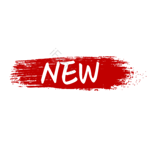 新品 new 促销 红色 墨迹 标签 99大促 促销