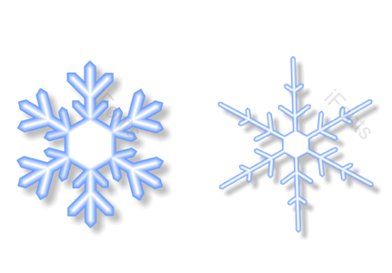 种类 蓝色 雪花 简图 效果图 素材
