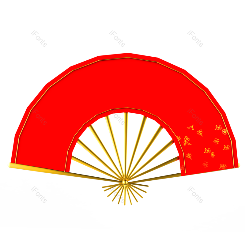 中国风图片,春节元素,喜庆PNG,扇形边框免抠素材