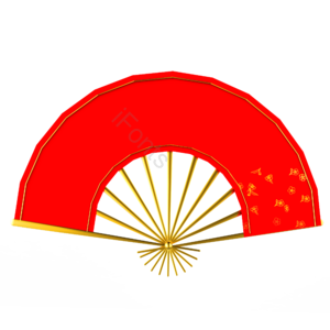 扇子 红色 扇形边框 标题框 春节 喜庆 中国风