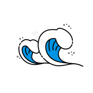 海浪 浪花 MBE 卡通 手绘 水