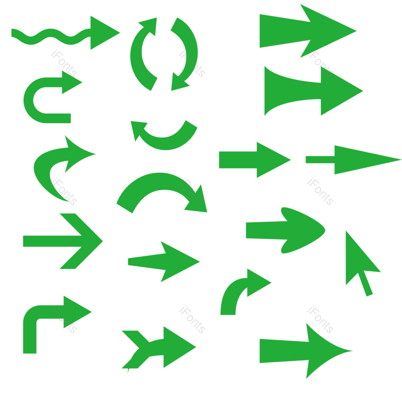 形状图片,图标元素,方向箭头PNG,手绘卡通免抠素材
