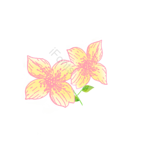 手绘花 花朵 春天装饰 花元素 春天花朵 春季