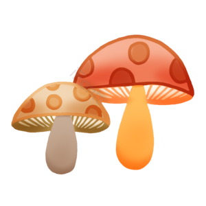 手绘 卡通 蘑菇 免抠 素材 植物