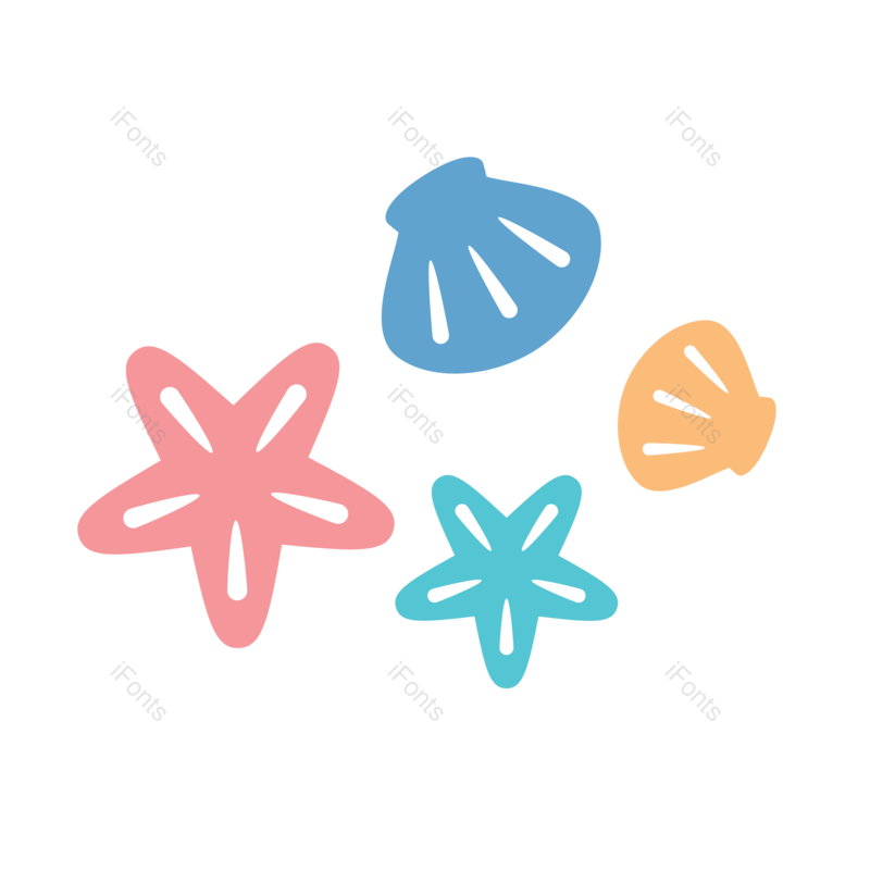 蓝色图片,珍珠元素,动物PNG,沙滩免抠素材