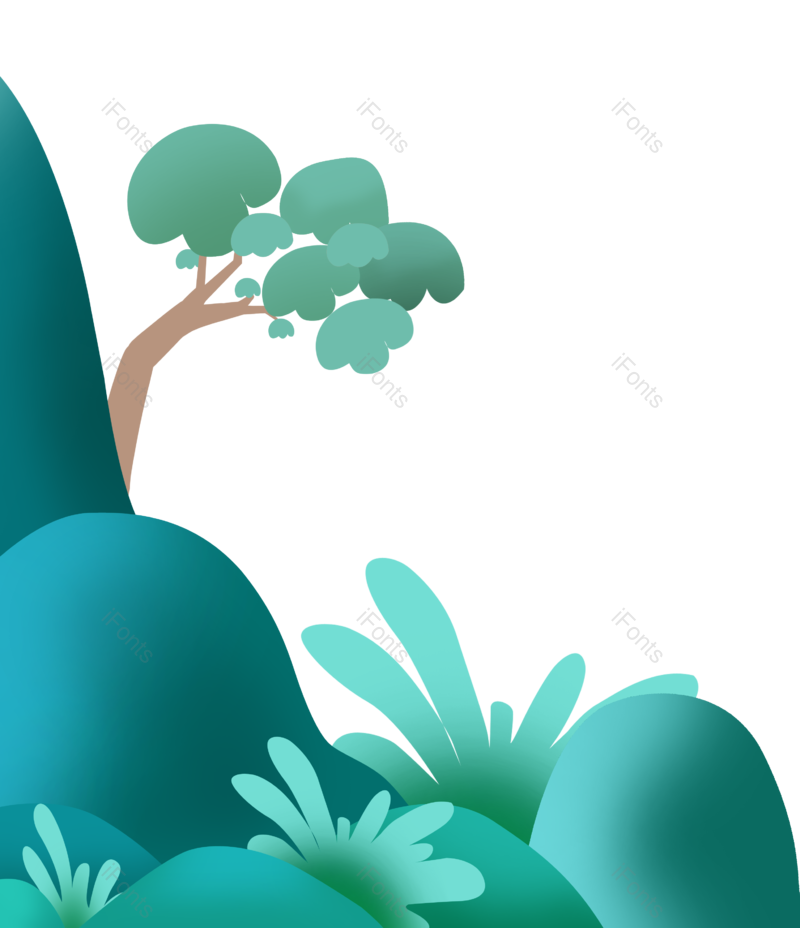 儿童节图片,卡通元素,插画PNG,山水免抠素材