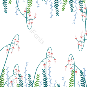 夏 植物 边框 小清新 手绘 插画PNG免抠
