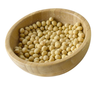 木质 碗 散碎 黄豆 豆子 蛋白质