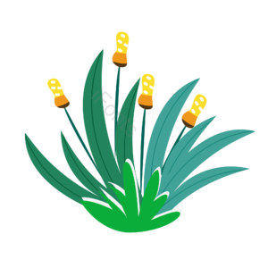 原创春天元素 绿色植物 鲜花元素设计 春天绿植 春天鲜花 春天素材 春 春季