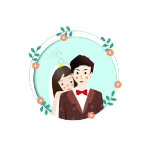 唯美 婚庆人物 婚庆元素设计 情侣 卡通手绘 婚庆装饰  约会