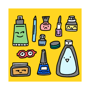 化妆品 日常 生活 可爱 萌系 表情 创意 手绘
