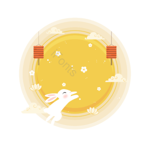 中秋 月亮 中秋节快乐 玉兔 灯笼 莲花 云朵中秋 中秋大促