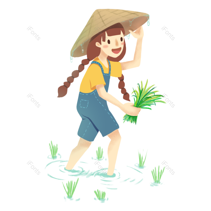 雨水图片,女孩元素,PNG,免抠素材