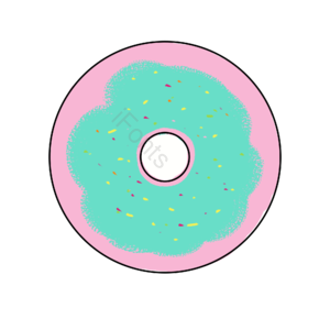 糖果 绿色 甜 波点 插画 psd png