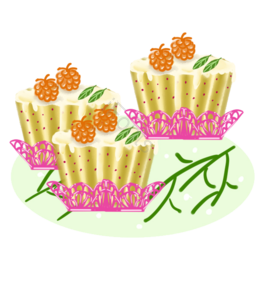 手绘 食物 下午茶  小 点心 插画
