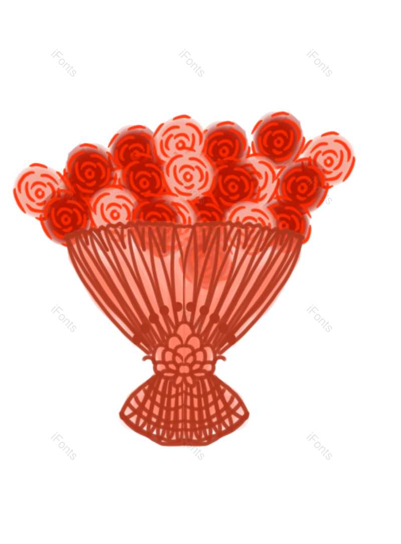 中国风图片,元素元素,插画PNG,玫瑰免抠素材