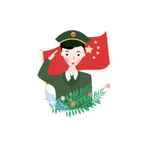 国庆节 手绘军人敬礼 国庆插画元素设计 国庆节元素 国庆节节日素材设计 国庆素材
