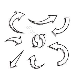 箭头 箭头素材 矢量箭头 炭笔效果 黑白箭头 方向箭头