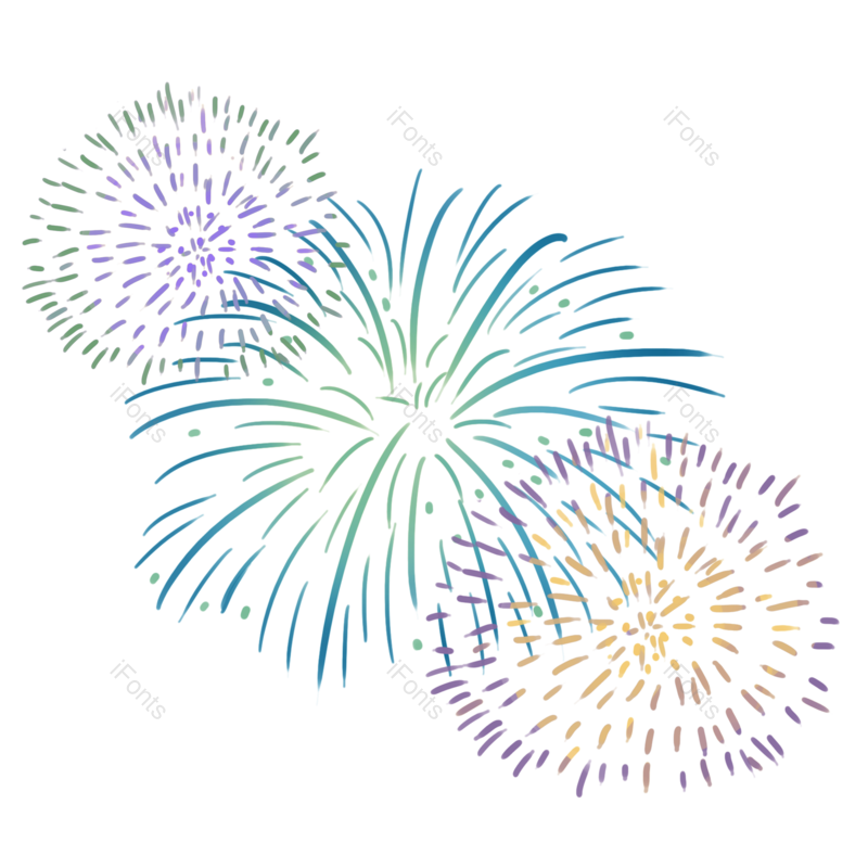 节日图片,卡通元素,烟火PNG,烟花免抠素材