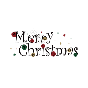 圣诞 节日 漂浮 字 花字 艺术字体 christmas 免扣