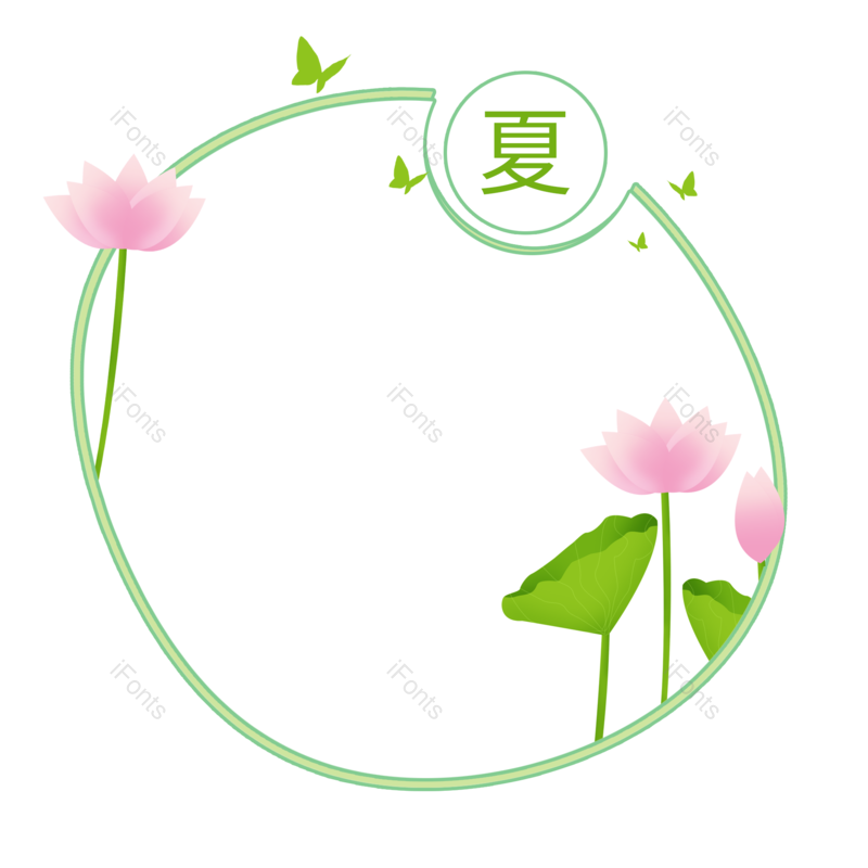边框图片,夏天元素,对话框PNG,文字框免抠素材