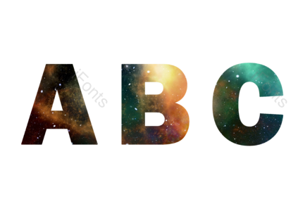 星空 字母 ABC 宇宙 素材 光效