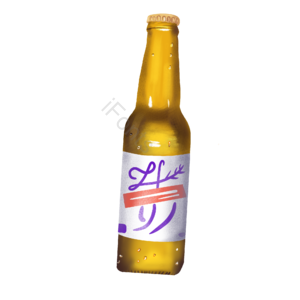 夏天 高温 冰爽 啤酒 手绘 插图 立夏