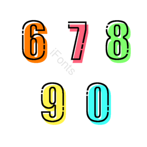 MBE 糖果色 简约 可爱 数字 67890