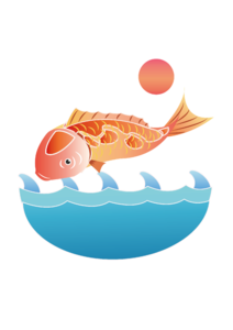 国潮 中国风 锦鲤 水浪 国潮来袭 国风 鲤鱼