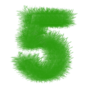5 数字5 草地字体 字体 绿色字体 数字 艺术字体 创意字体