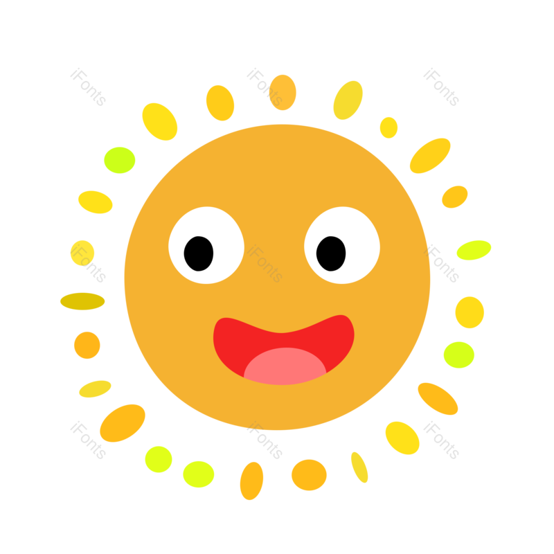 夏天图片,笑脸元素,太阳PNG,卡通太阳免抠素材