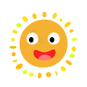太阳 光芒 黄色太阳 笑脸 阳光 卡通太阳 可爱太阳 夏天