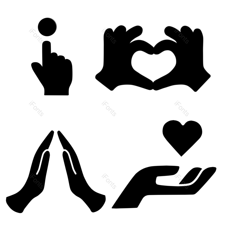 图标图片,手图标元素,办公PNG,手势免抠素材