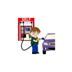 加油站 汽车 设施 卡通 车辆 插图 汽油